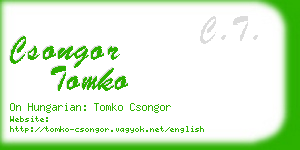 csongor tomko business card